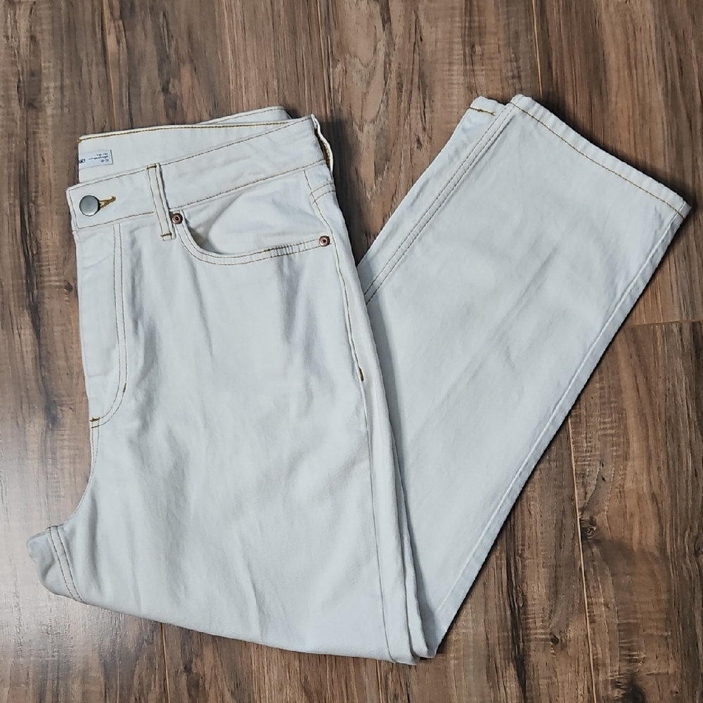 Elizabeth And James Women's Cream High Rise Vintage Straight 14-32